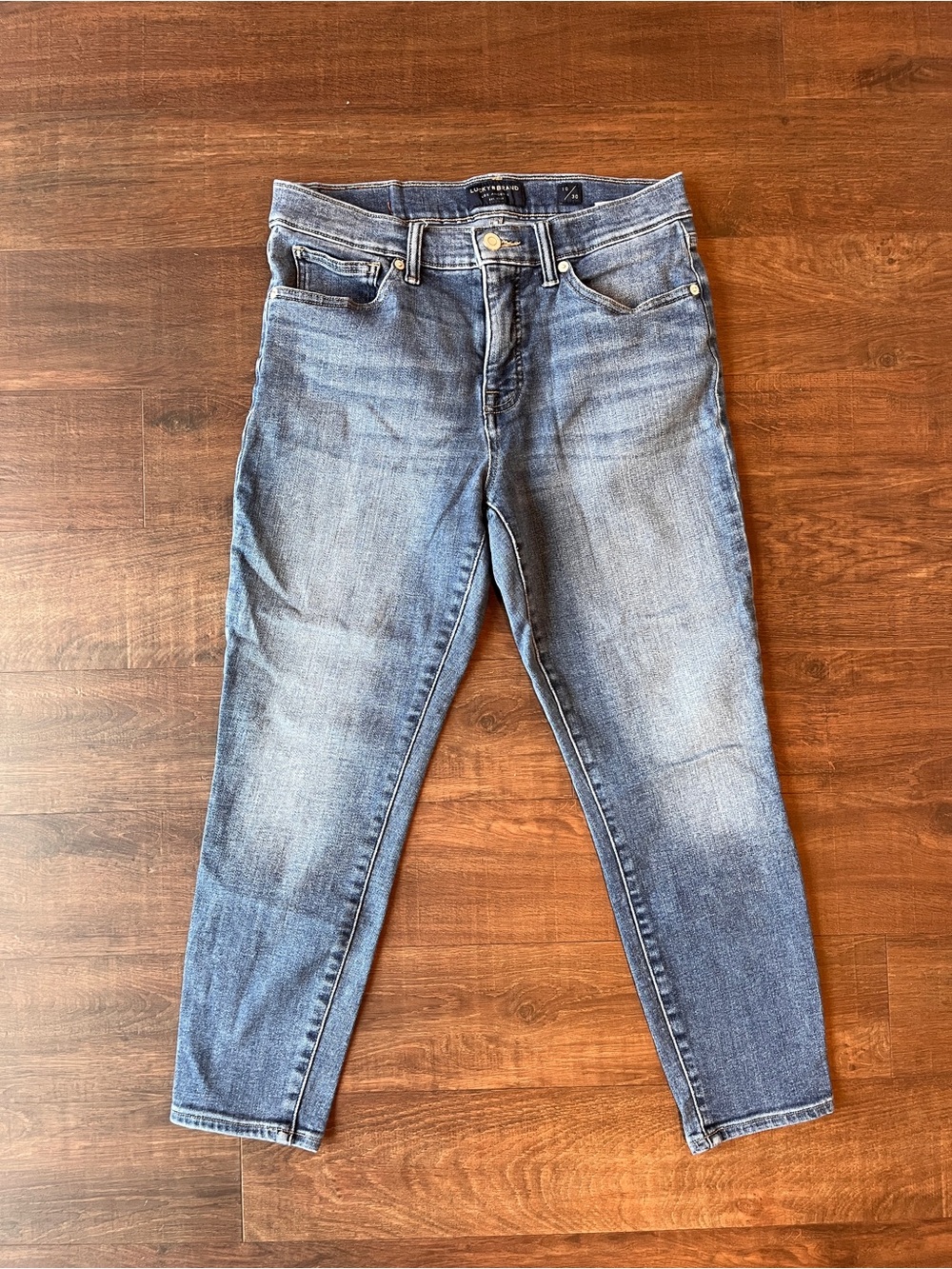 Lucky Brand Womens Jeans Mid-Rise Crop Ava Size 10/30 Medium Wash Denim Blue